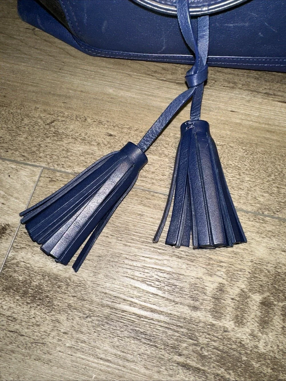 Rare Color Block Coach Legacy Rory Bag Purse Tassel Black And Blue H1220-19902